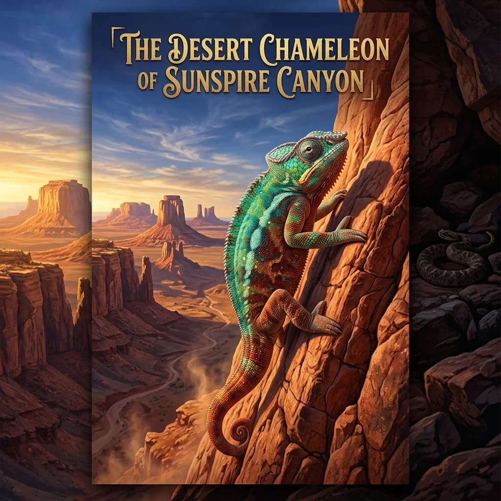 The Desert Chameleon of Sunspire Canyon - Original Wilderness Survival story cover