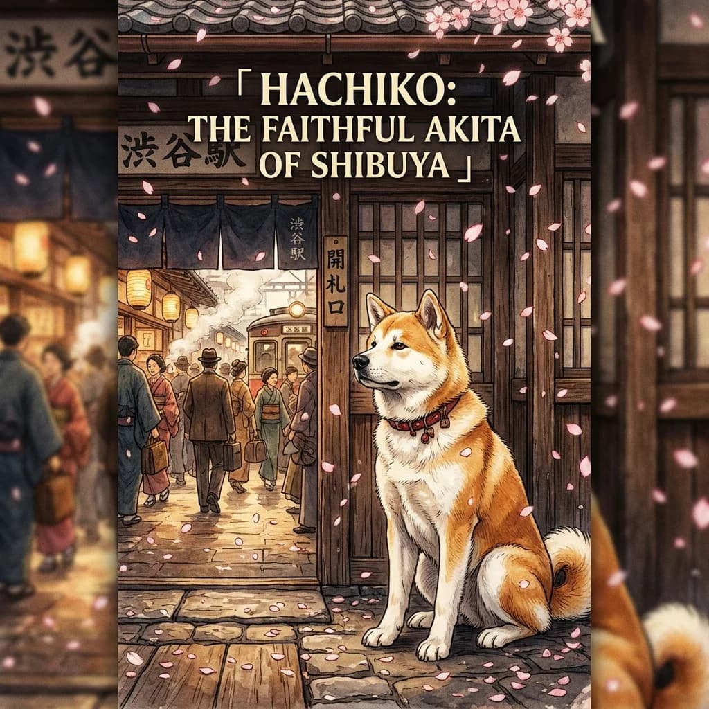 Hachiko: The Faithful Akita of Shibuya - Original Historical story cover